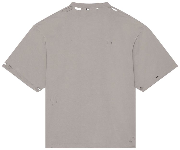 Balenciaga Blurry Wide Fit T Shirt Steel GreyBlack