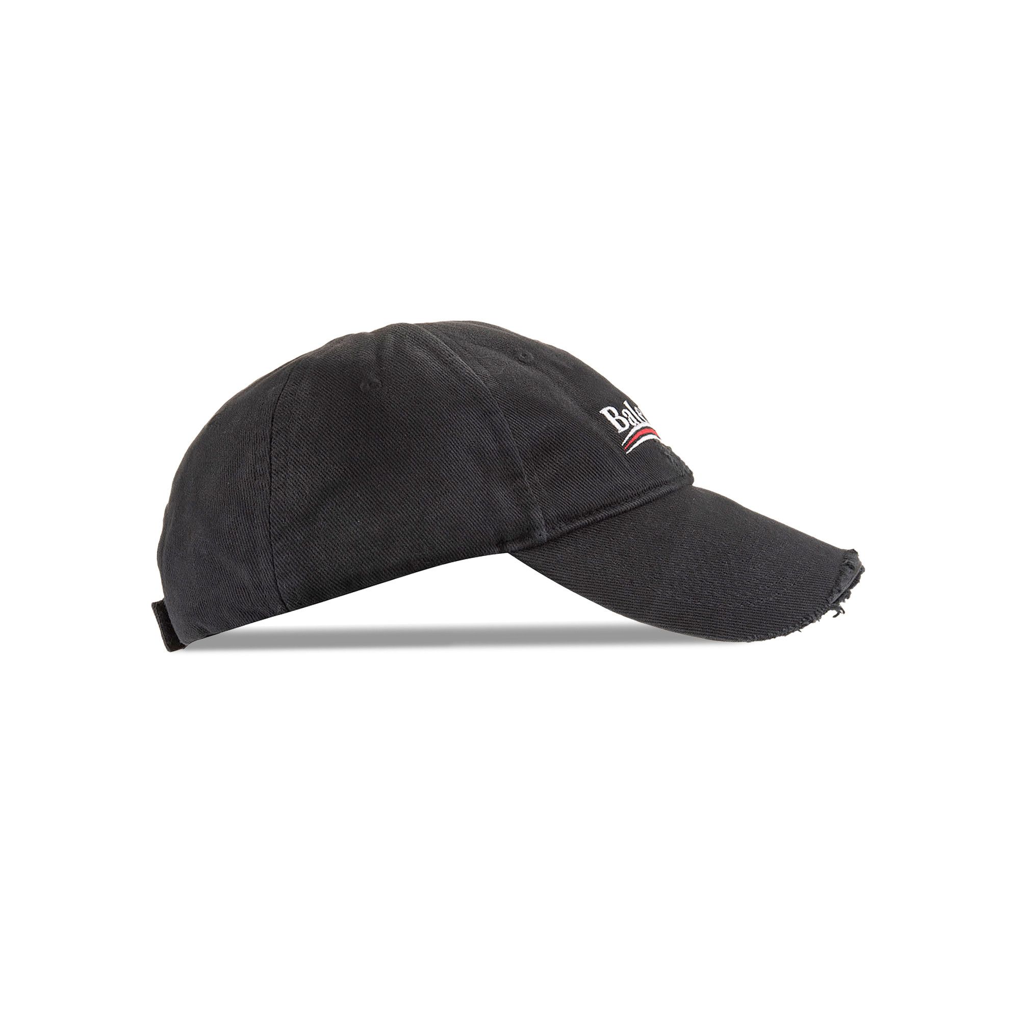 Buy Balenciaga Political Destroyed Baseball Cap 'Black/White