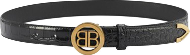 Buy Balenciaga Circled BB Belt 'Black' - 620328 1LR04 1000