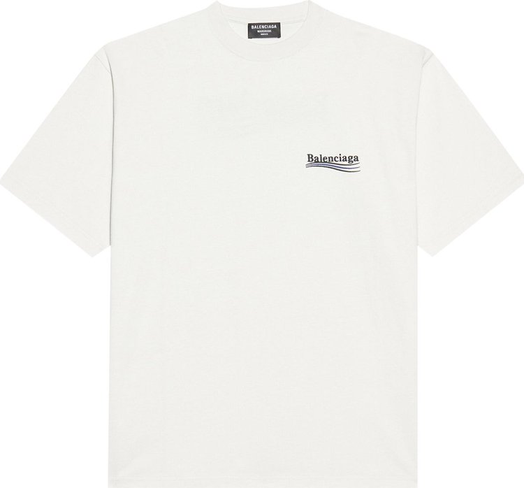 Buy Balenciaga Political Campaign Large Fit T-Shirt 'Dirty White/Blk ...