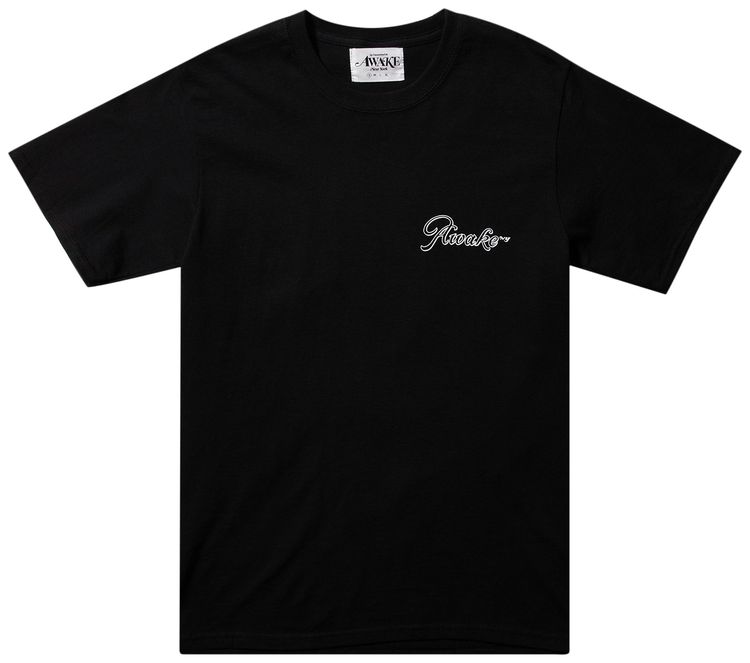 Awake NY Logo Short Sleeve T Shirt Black