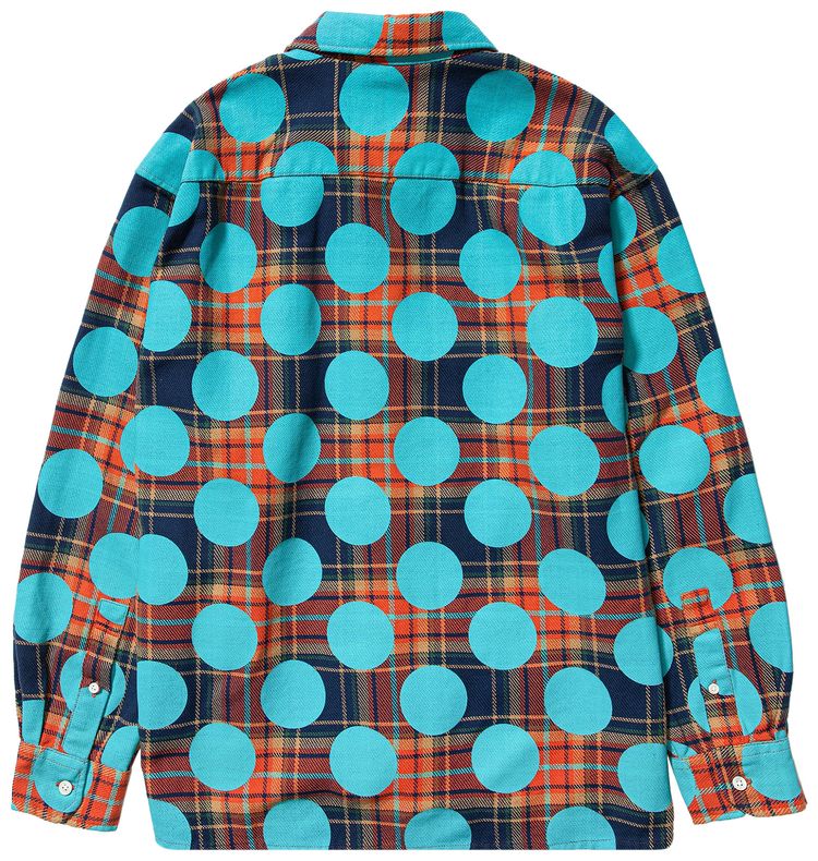 Awake NY Polka Dot Flannel Shirt Clay