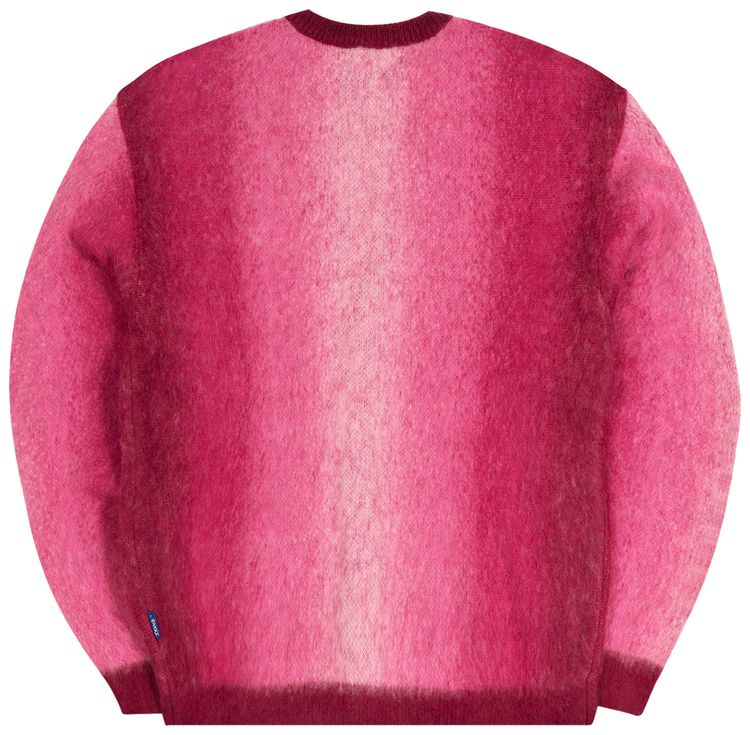 Awake NY Mohair Ombre Striped Cardigan Fuchsia