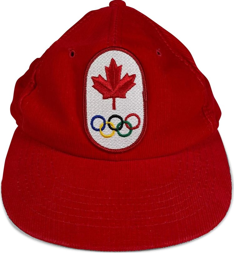 Olympics 1988 Canada Winter Olympics Corduroy Hat 'Red'