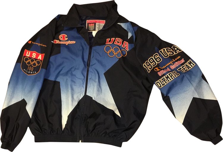 Crust automaton nautical mile Champion Vintage 1996 Olympics Team Jacket 'Black' | GOAT