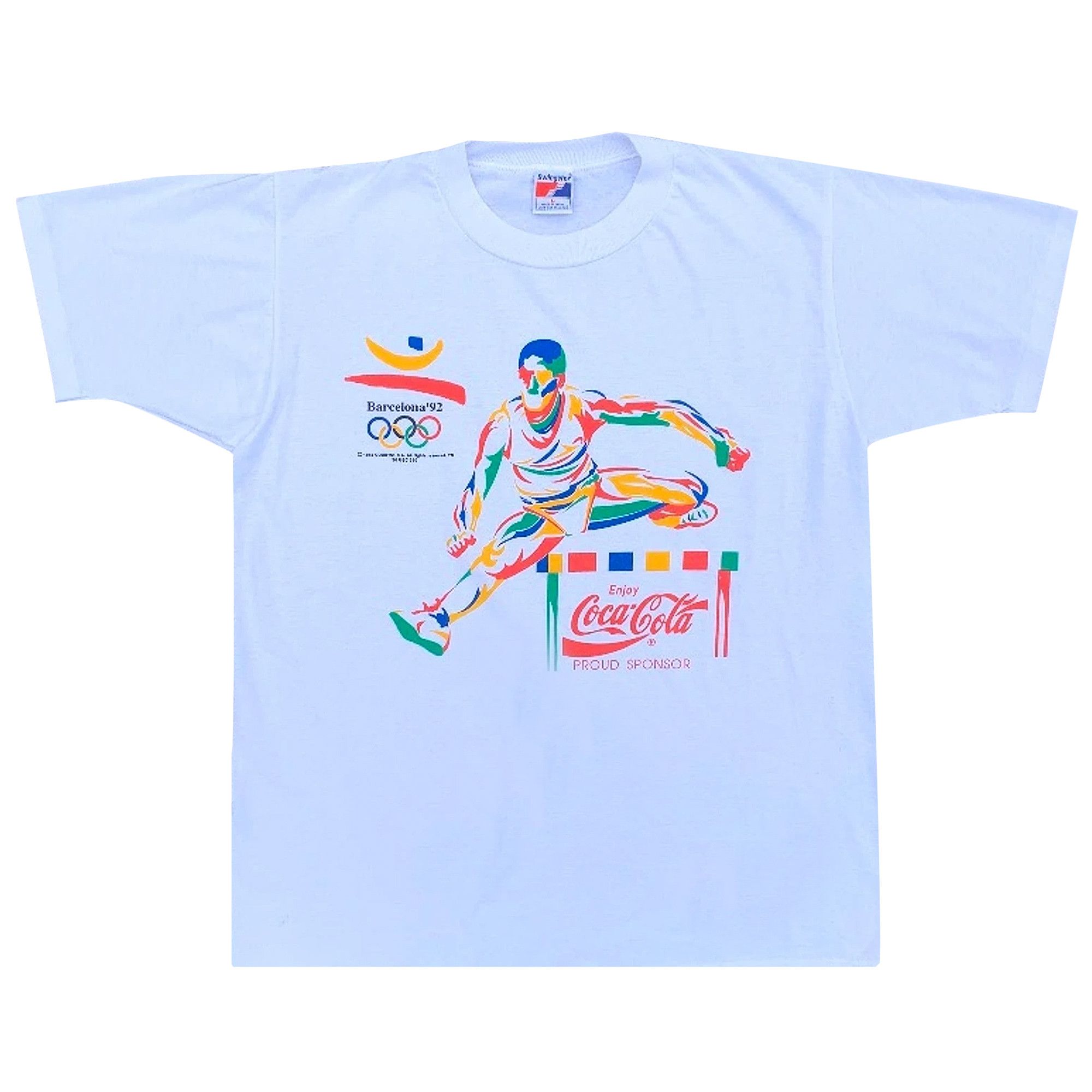 Buy Vintage Barcelona Olympics Coca Cola USA T-Shirt 'White