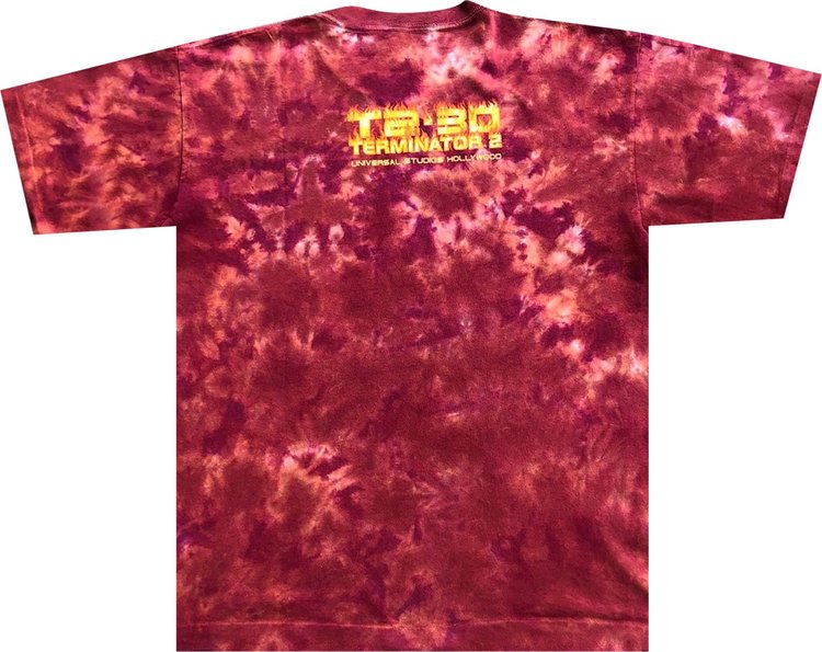 Vintage Terminator 2 Tie Dye Tee Red