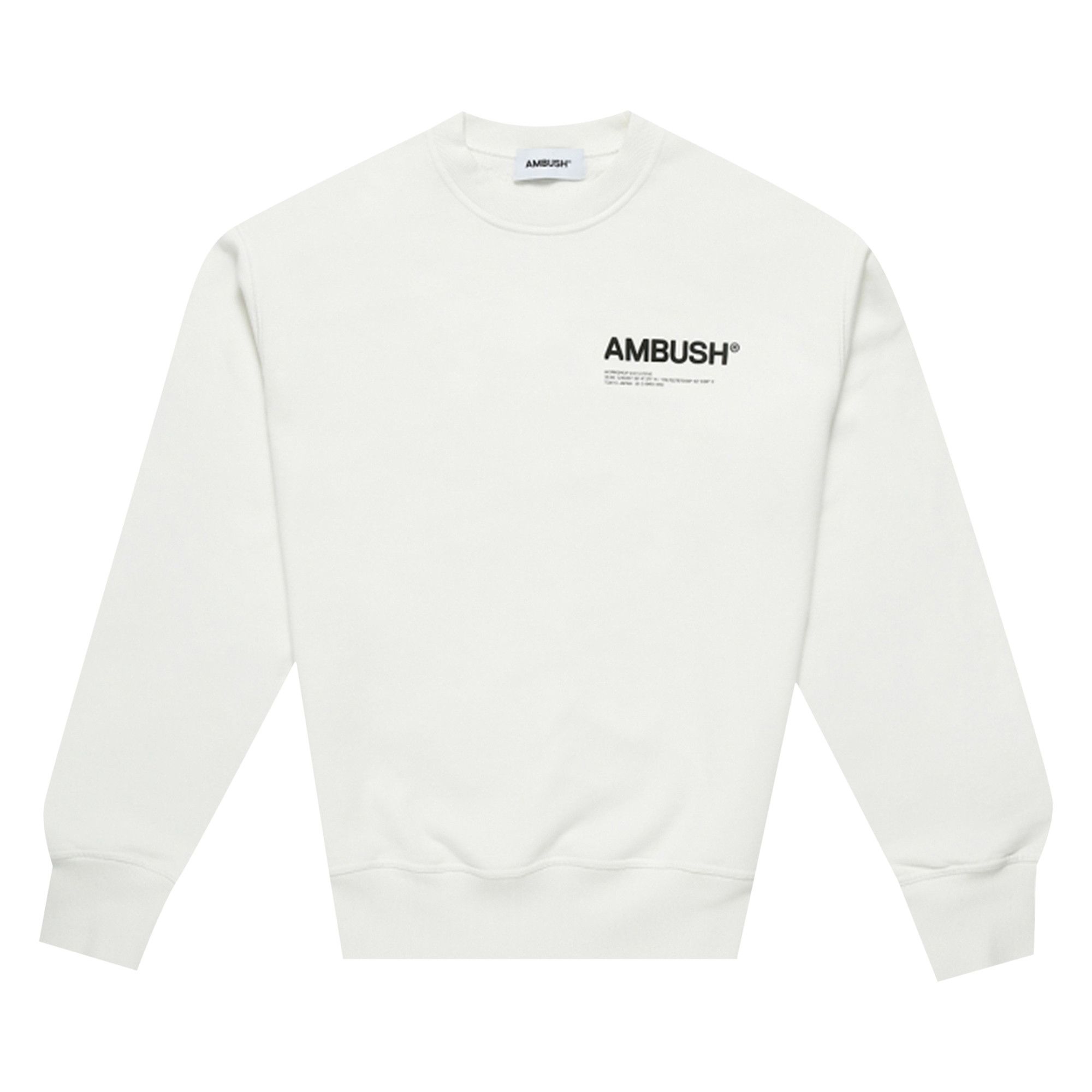 Buy Ambush Fleece Workshop Crewneck 'Tofu' - BMBA021F21FLE0010310