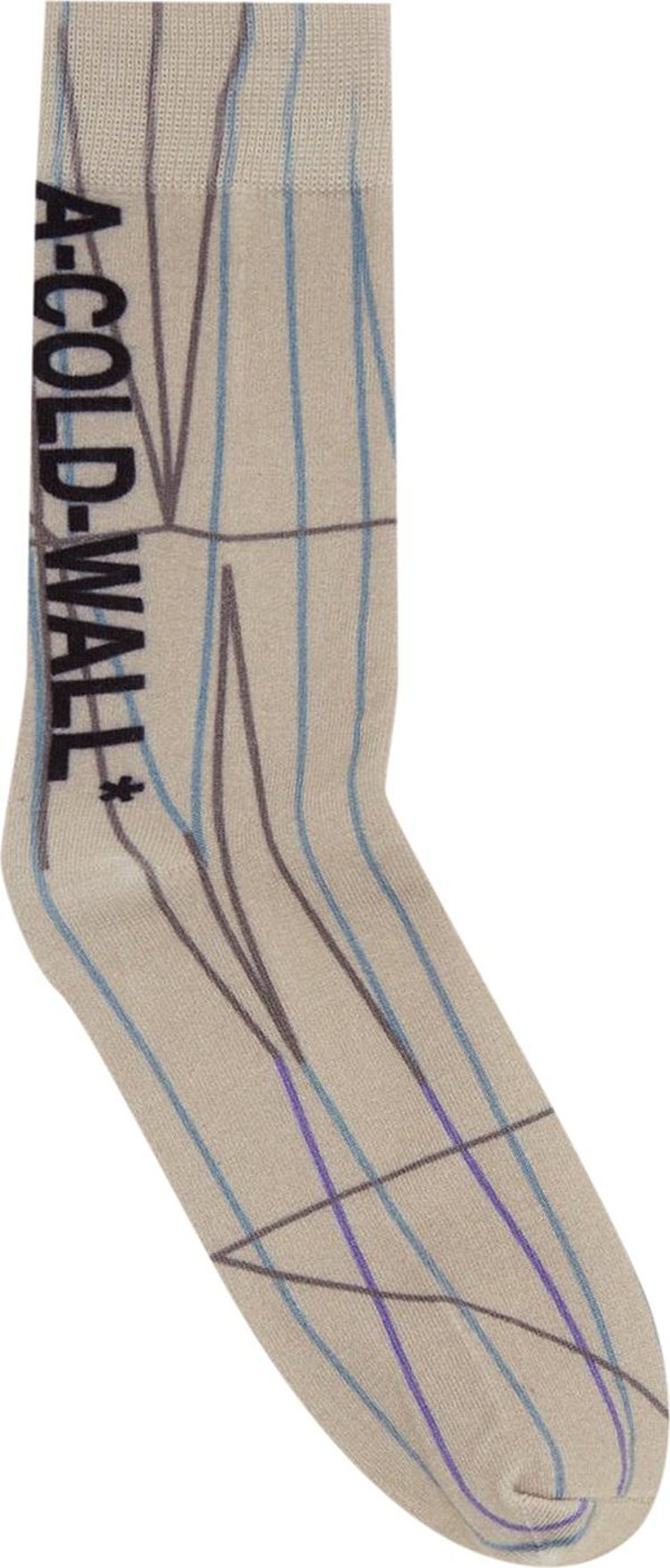 A-Cold-Wall* Knitted Pattern Socks 'Bone'