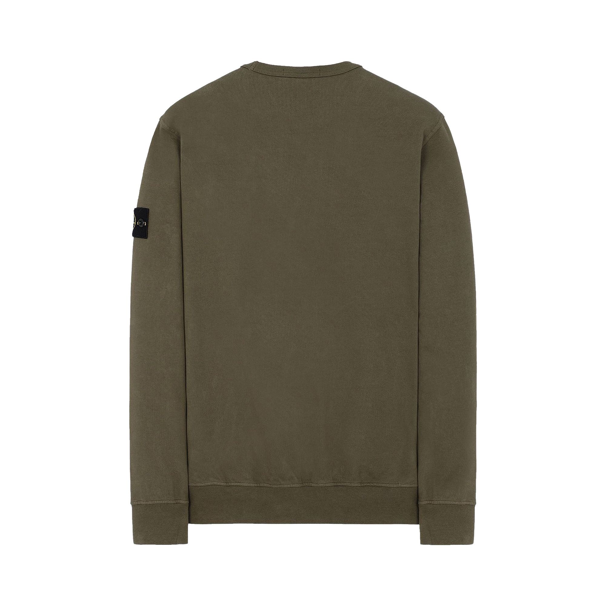 Buy Stone Island Crewneck Sweatshirt 'Olive' - 741560750 V0058 | GOAT