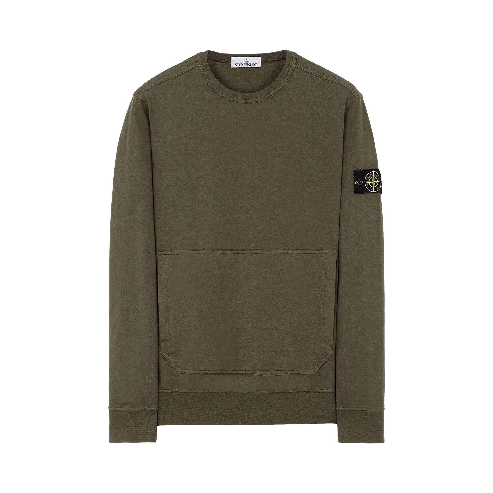 Buy Stone Island Crewneck Sweatshirt 'Olive' - 741560750 V0058 | GOAT