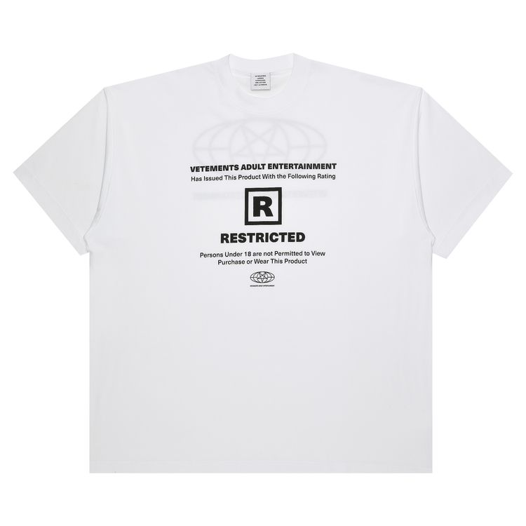 Vetements 18 Restricted T Shirt White