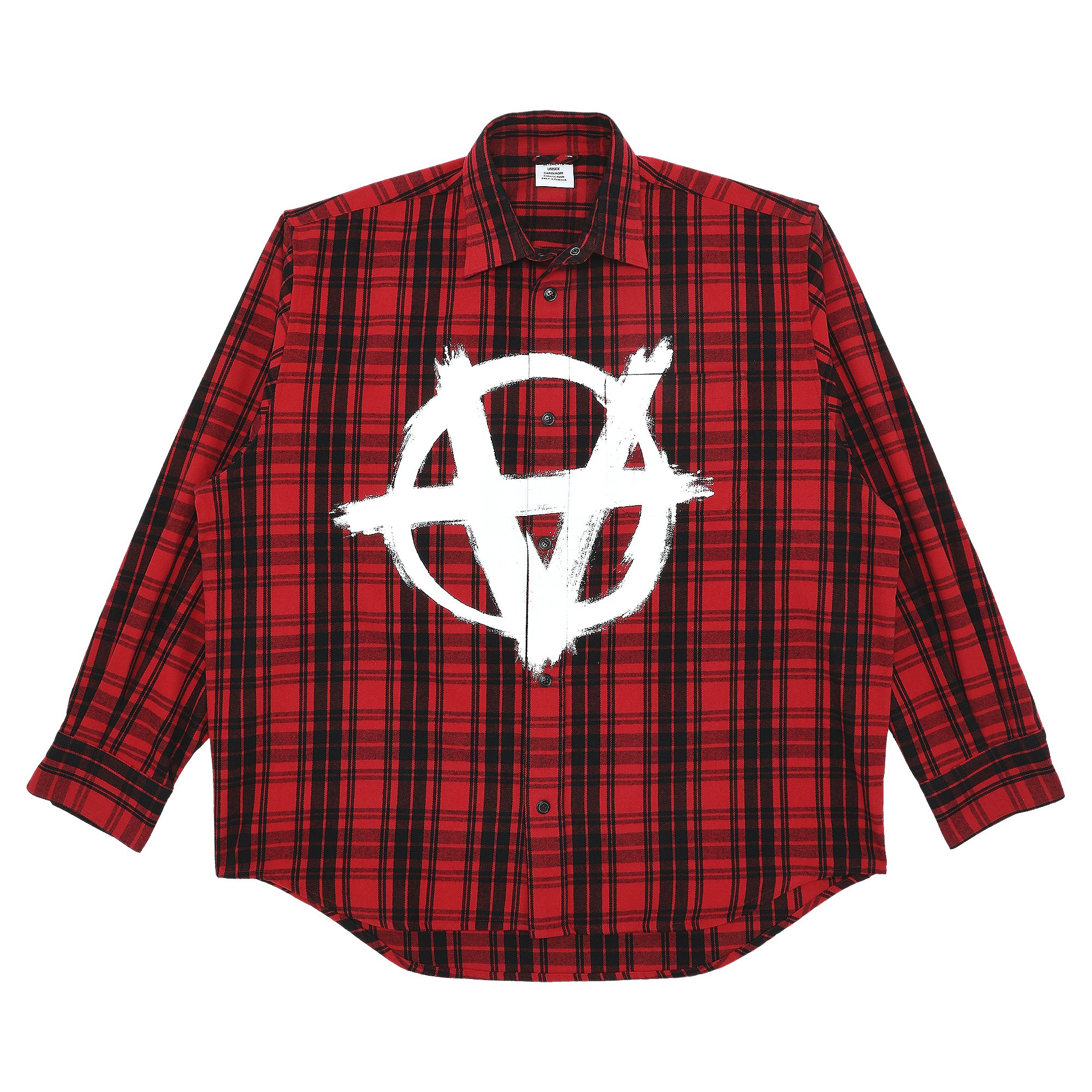 Buy Vetements Anarchy/Children Of The Night Flannel Shirt 'Red ...