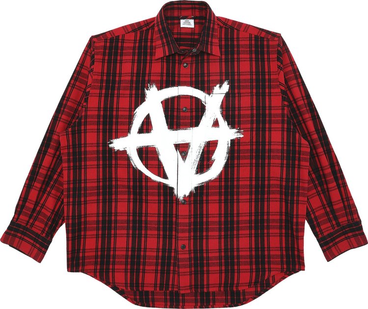 Vetements Anarchy/Children Of The Night Flannel Shirt 'Red Check'