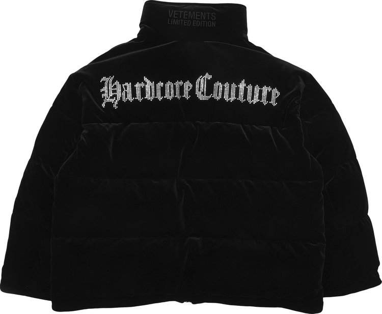 Vetements Crystal Puffer Jacket Black