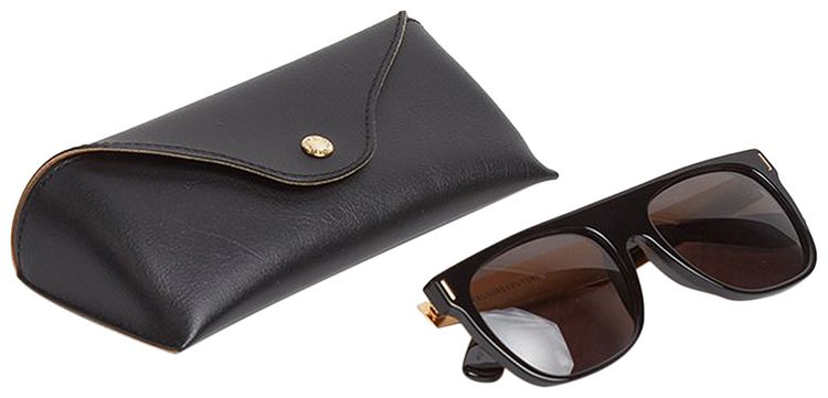 SUPER by RetroSuperFuture Flat Top Francis Sunglasses BlackGold