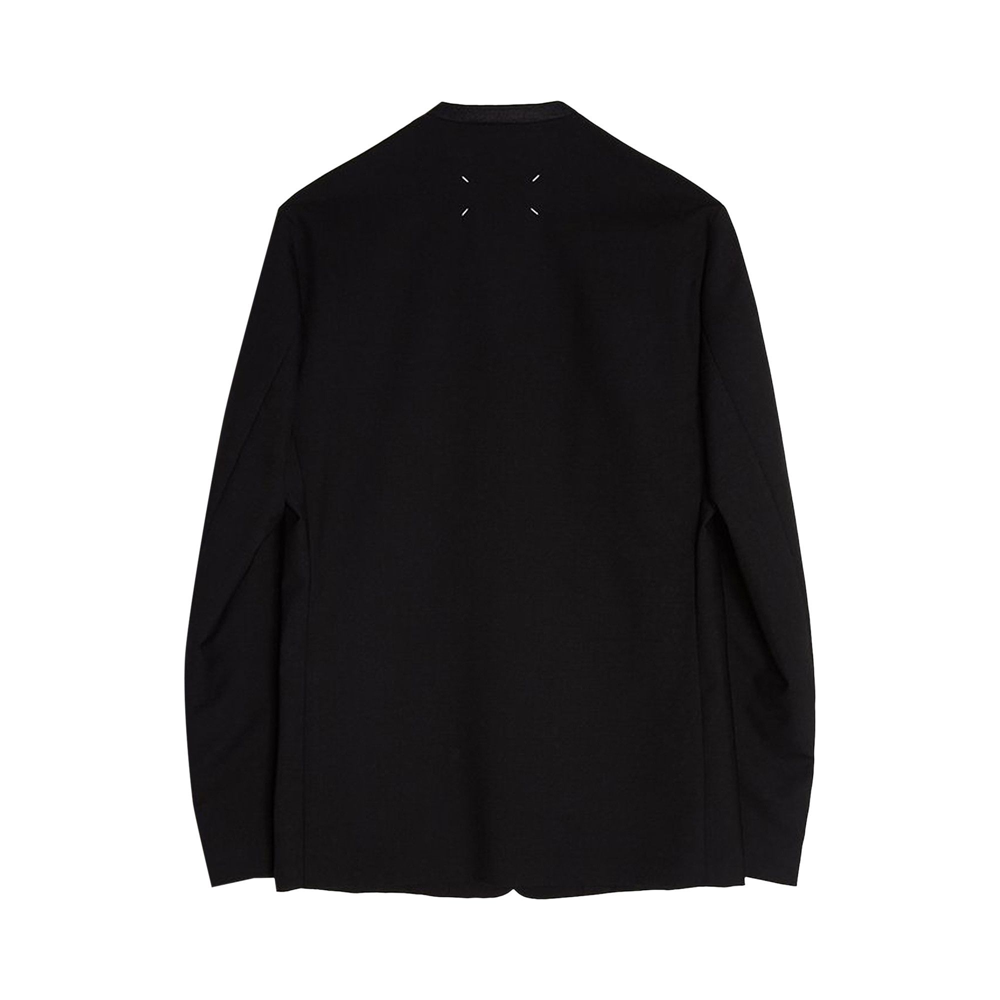 Buy Maison Margiela Collarless Jacket 'Black' - S50BN0447