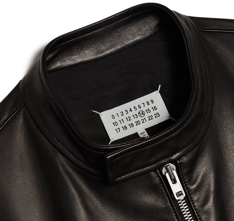 Maison Margiela 5 Zipper Leather Jacket Black