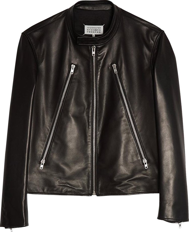 Maison Margiela 5 Zipper Leather Jacket 'Black'