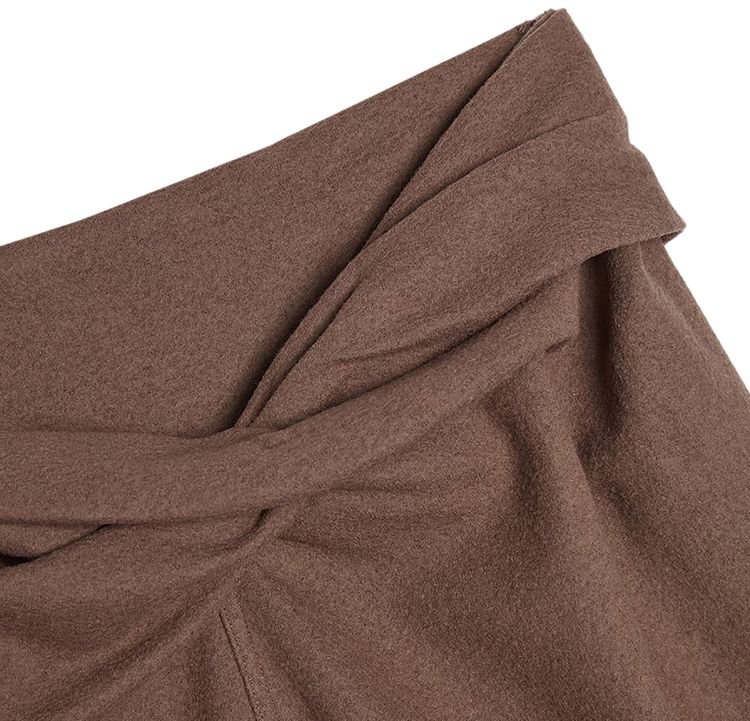 Lemaire Draped Skirt Truffle Brown