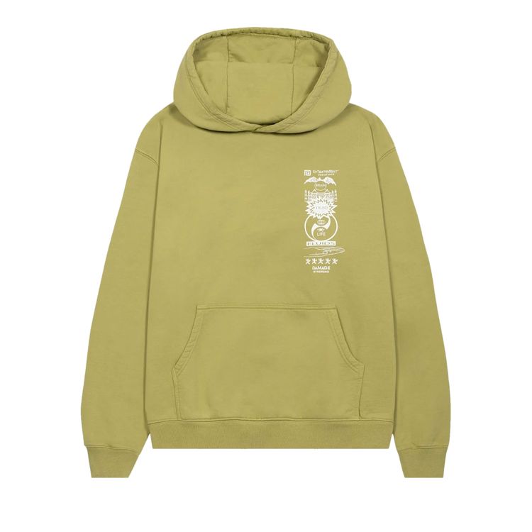 Brain Dead Life Fluids Hooded Sweatshirt Olive