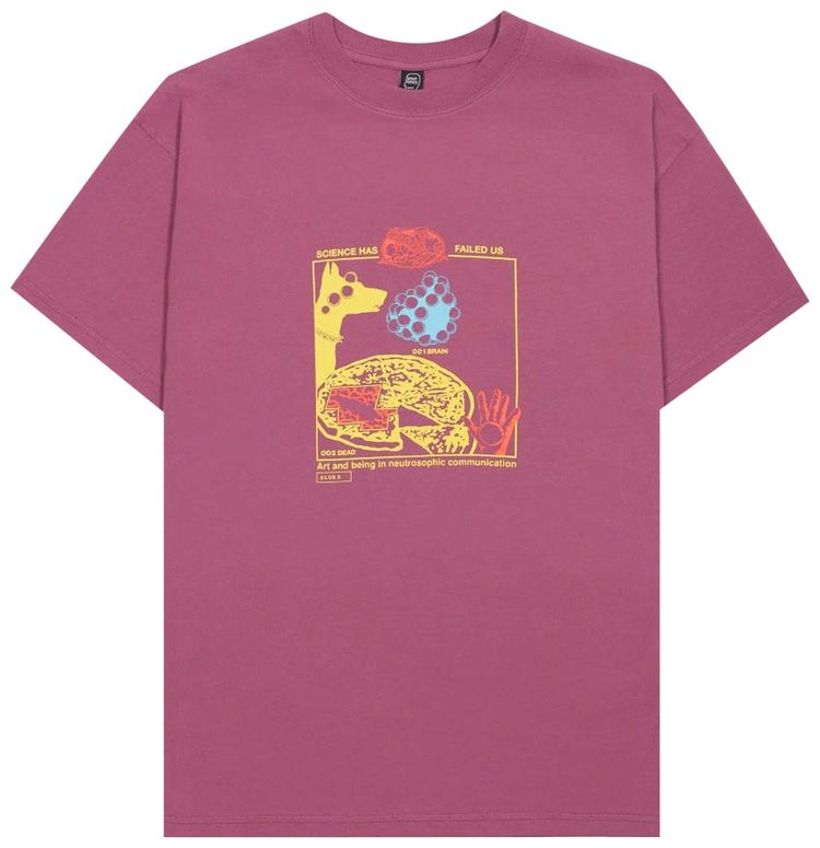 Brain Dead Failed Science T-Shirt 'Washed Pink'