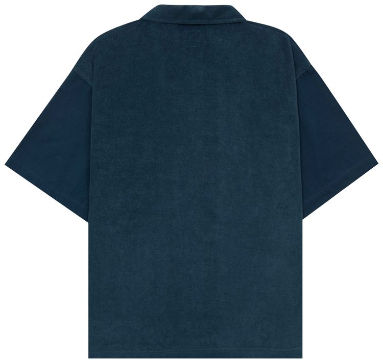 Brain Dead Half Zip Racing Shirt Navy