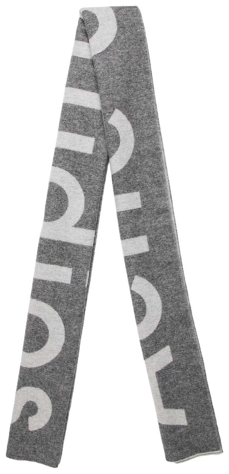 Acne Studios Wool Printed Scarf Grey