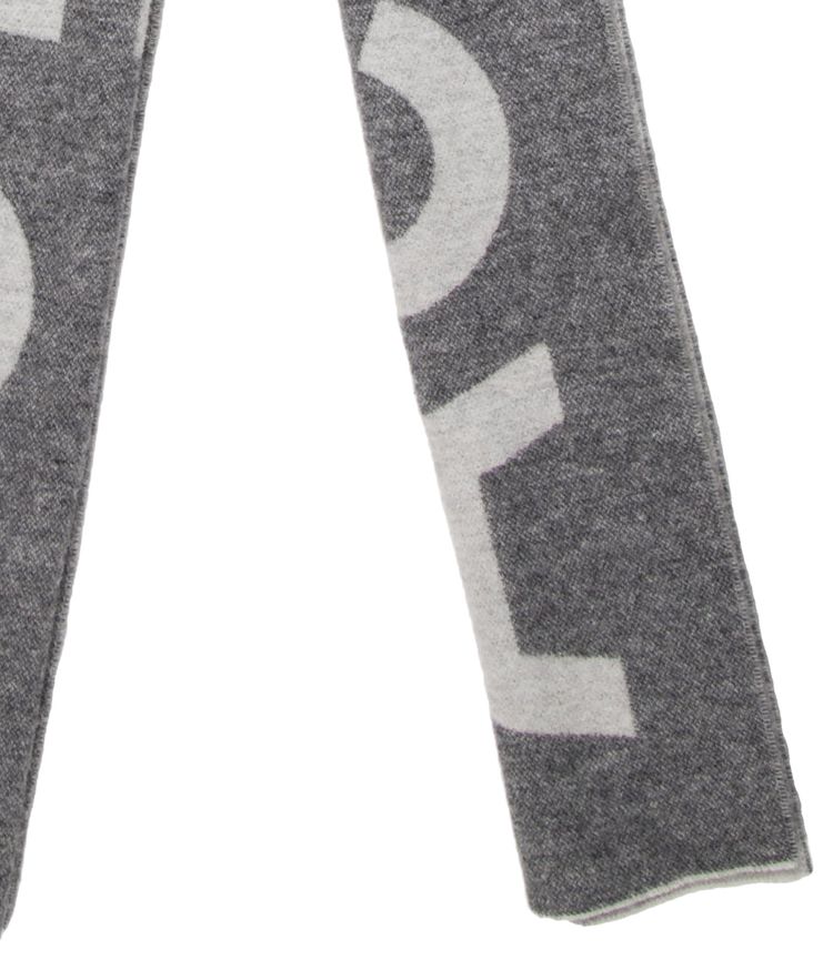 Acne Studios Wool Printed Scarf Grey