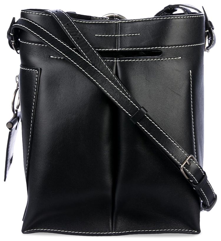 Acne Studios Leather Buckle Bag Black