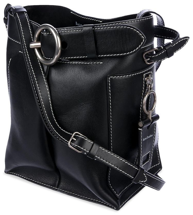 Acne Studios Leather Buckle Bag Black