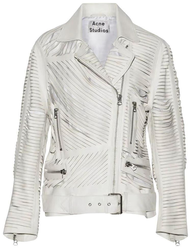 Acne Studios Leather Jacket White
