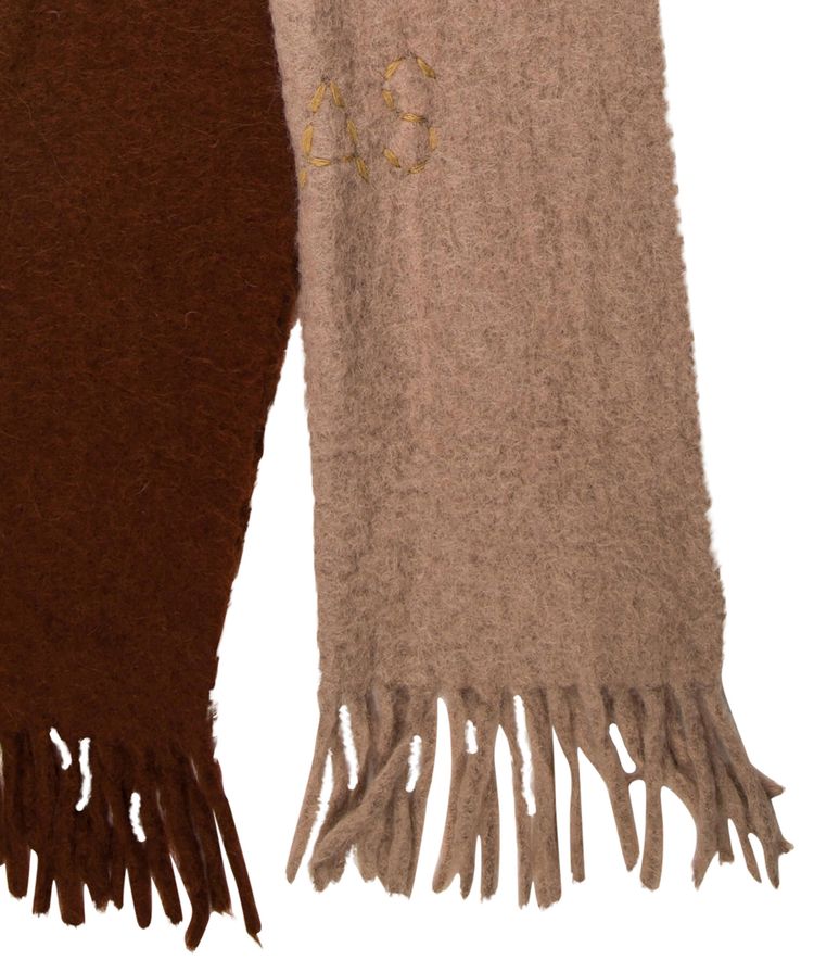 Acne Studios Printed Scarf Tan