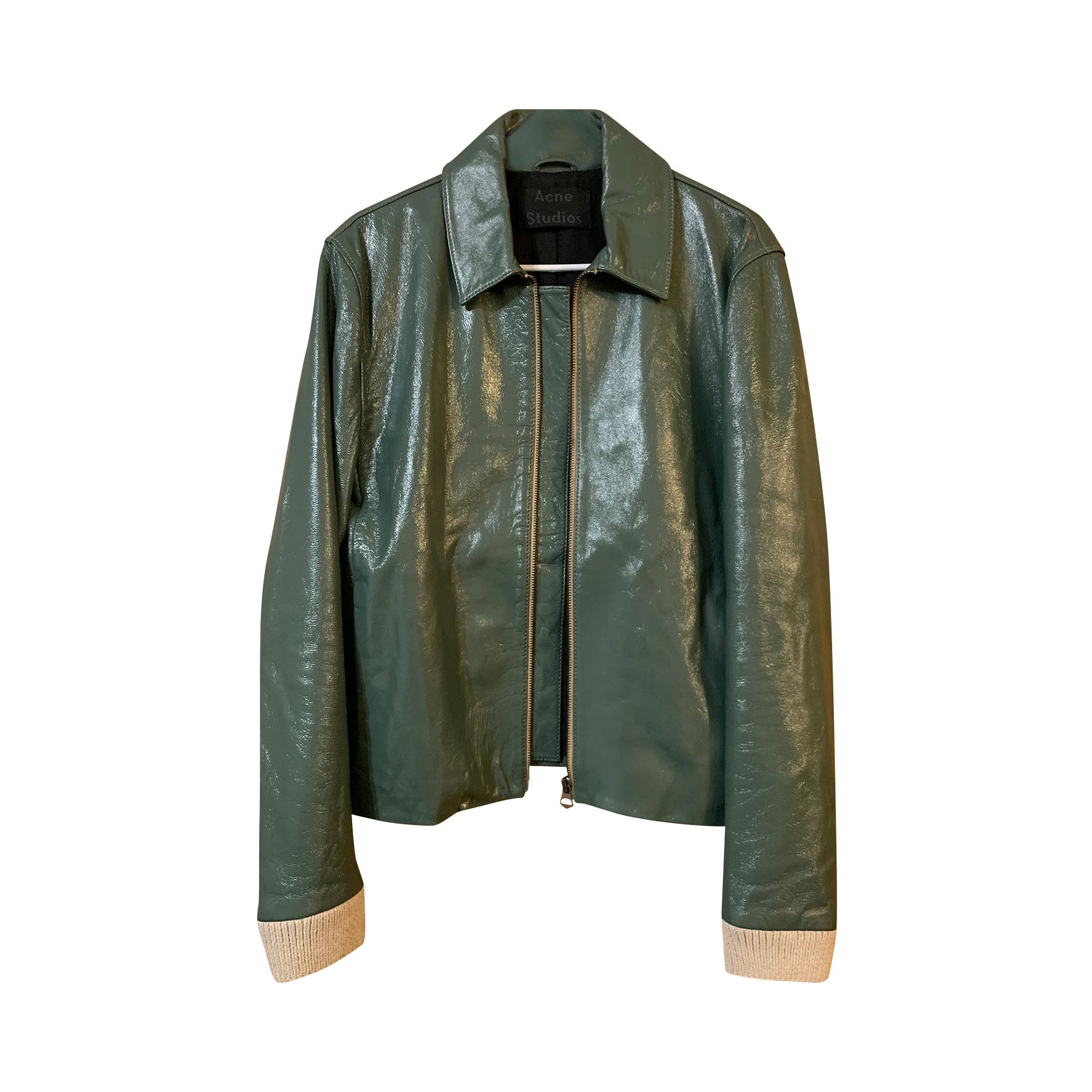 Buy Acne Studios Lamb Skin Adrien Jacket Balsam Green 0352 100000308LSAJ BALS GOAT CA