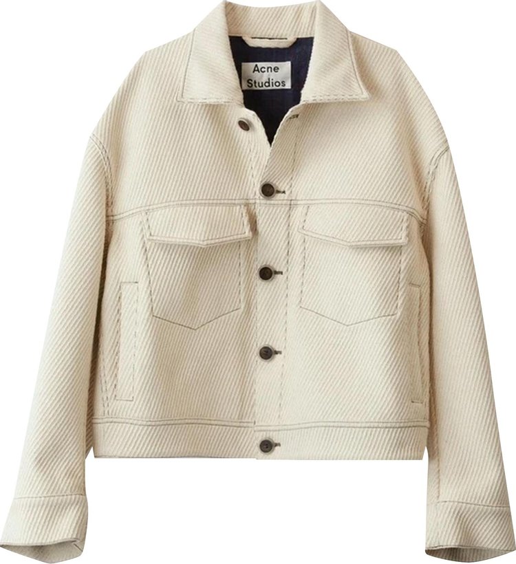 Acne Studios Boxy Crop Jacket Ivory