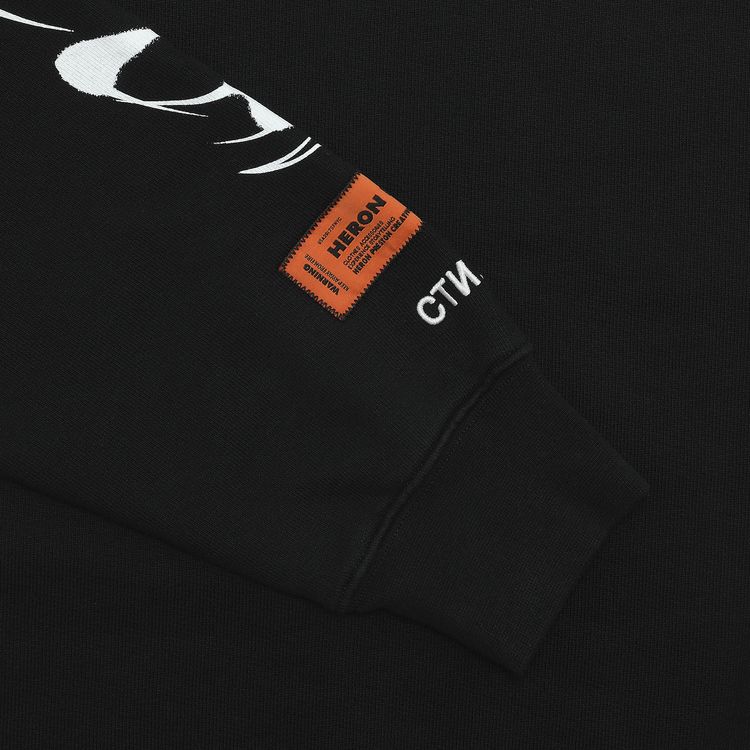 Heron Preston HP Brush Crewneck BlackWhite