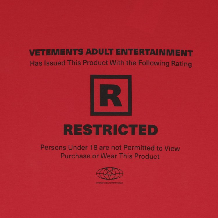 Vetements 18 Restricted T Shirt Red