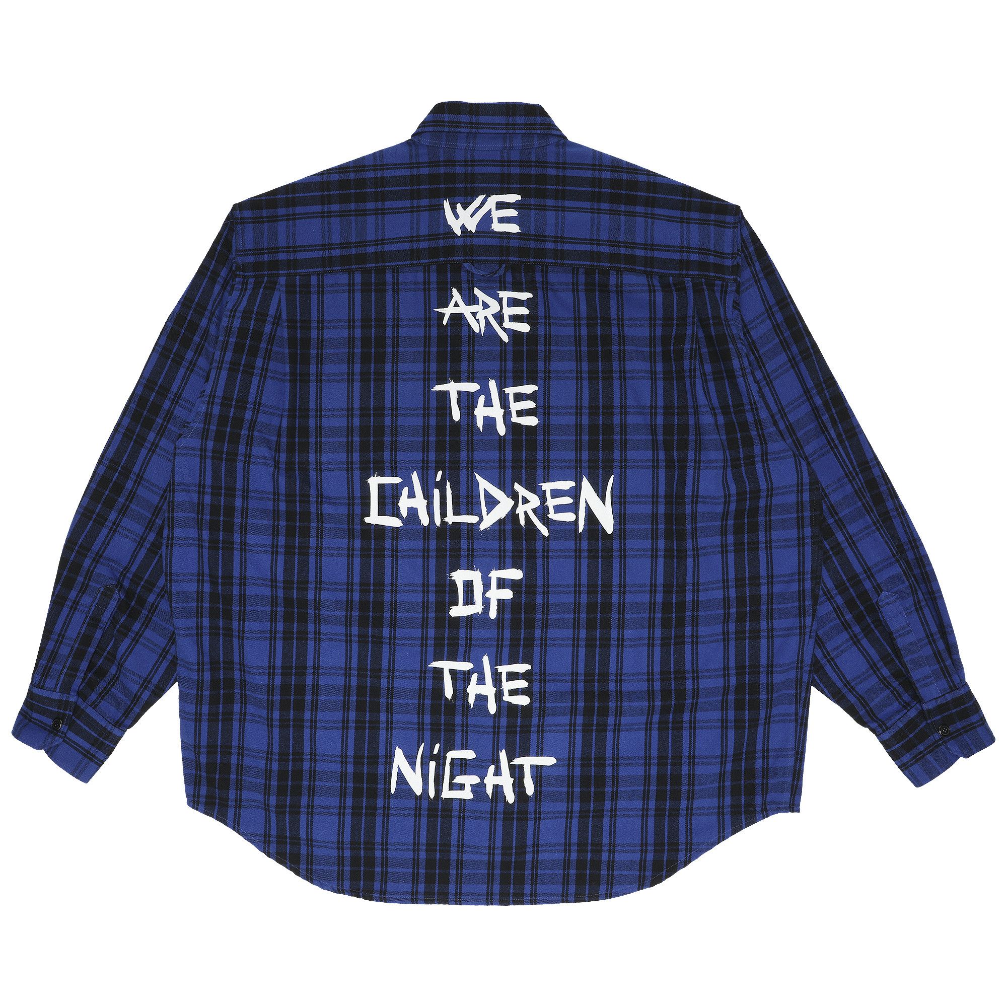 Buy Vetements Anarchy/Children Of The Night Flannel Shirt 'Blue Check' -  UA52SH850B BLUE | GOAT