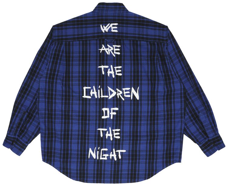 Vetements AnarchyChildren Of The Night Flannel Shirt Blue Check