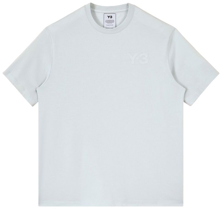 Y 3 Classic Logo Tee Blue Tint