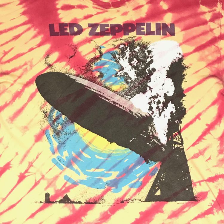 Vintage Mid Led Zeppelin First Album Art Tee Tie Dye