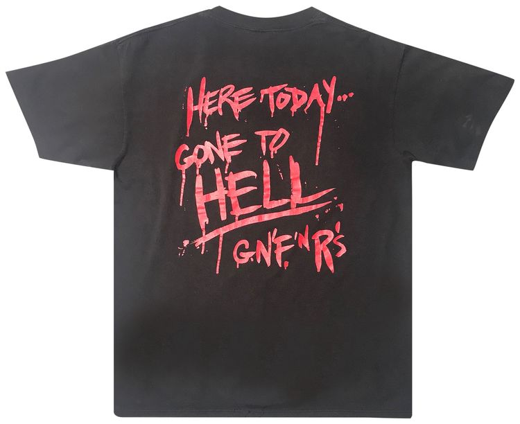 Vintage Guns N Roses Here Today Gone To Hell Tee Black
