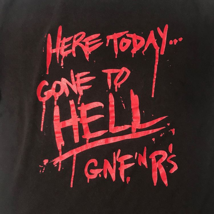 Vintage Guns N Roses Here Today Gone To Hell Tee Black