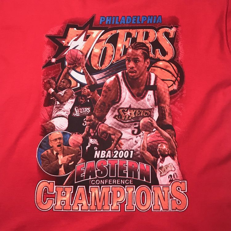 Vintage Philadelphia 76ers Eastern Conference Finals Tee Red