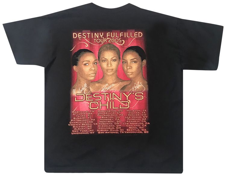 Vintage Destinys Child Destiny Fulfilled Tee Black
