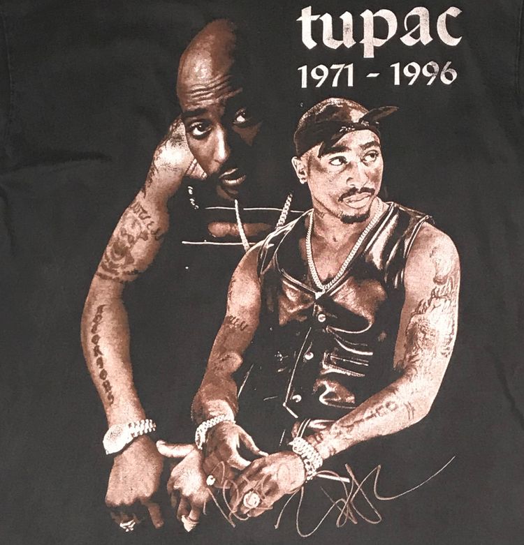 Vintage Late Tupac Shakur Only God Can Judge Me Tee Black