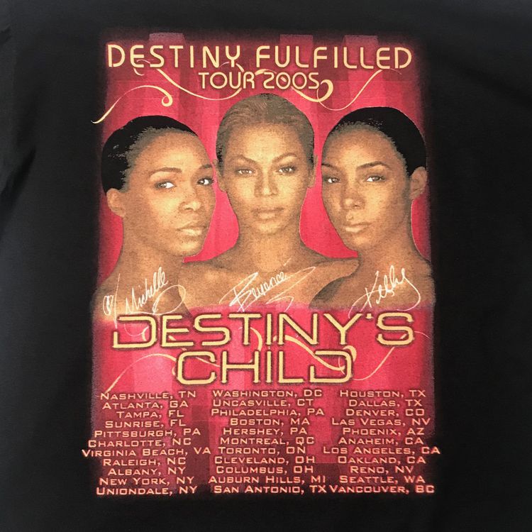 Vintage Destinys Child Destiny Fulfilled Tee Black