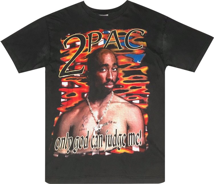 Vintage Late Tupac Shakur Only God Can Judge Me Tee 'Black'