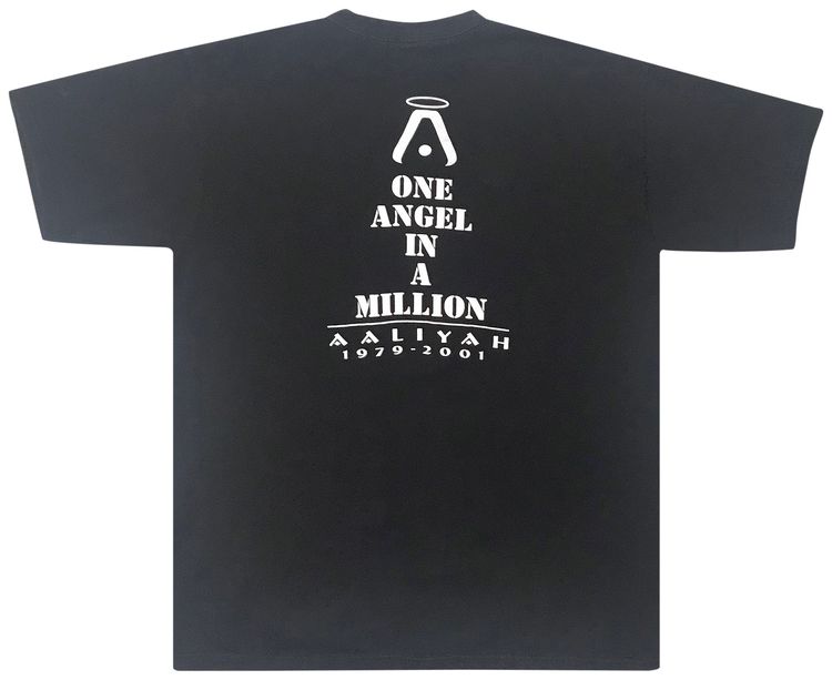 Vintage Aaliyah One Angel In A Million Tribute Tee Black