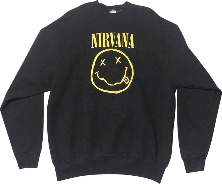 Vintage Early Nirvana Smiley Face Crewneck 'Black'
